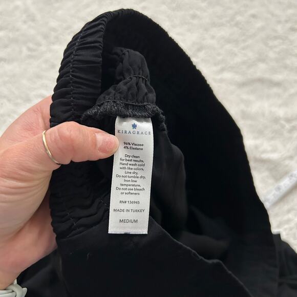 Kira Grace Womens Portofino Black Lightweight Maxi Skirt Sz M Edgy Goth Girl - Picture 5 of 6